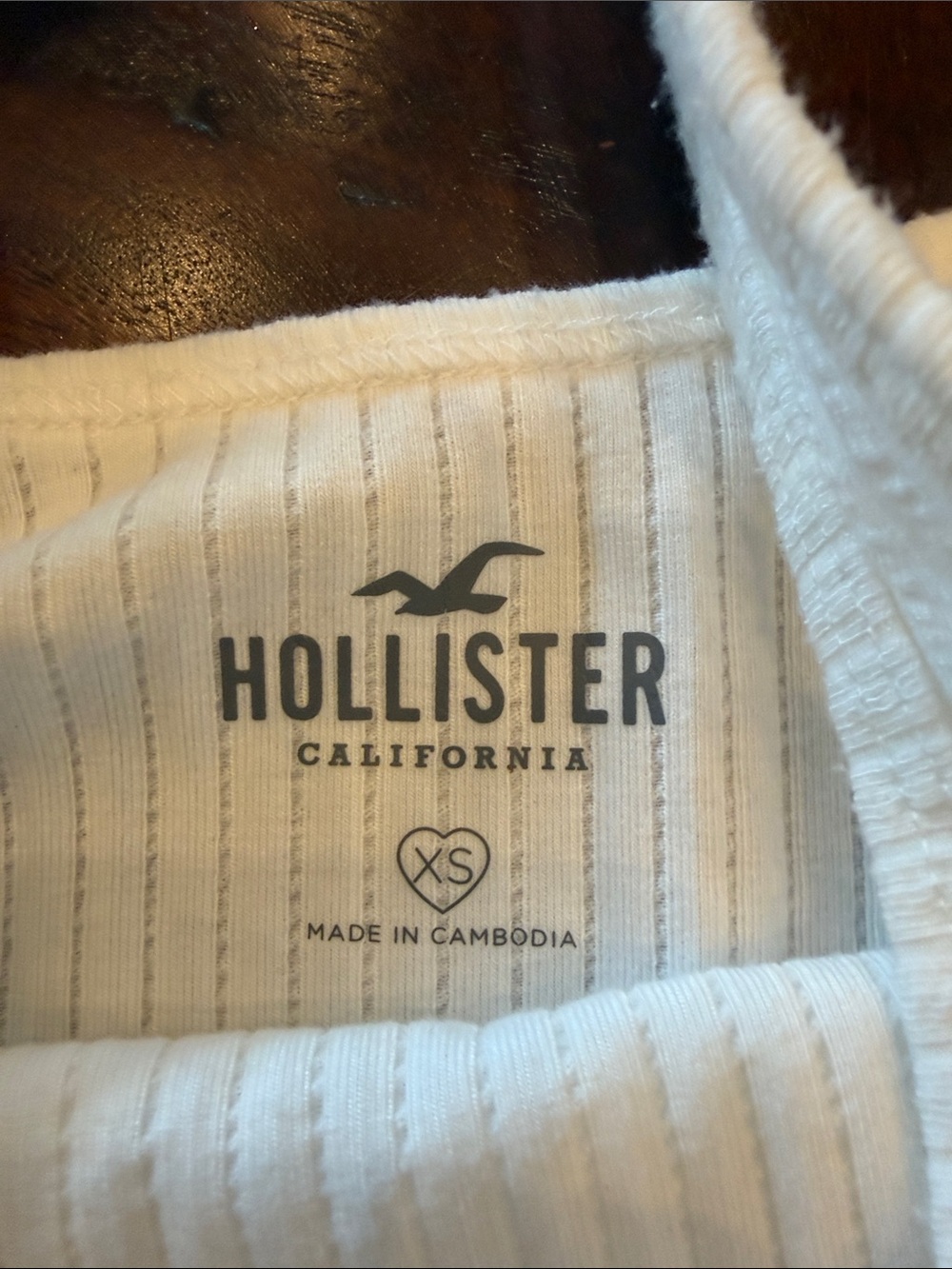 Hollister White Ribbed Tank - Picture 2 of 3